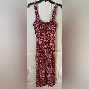 Reformation Button Front Adjustable Strap Tank Dress